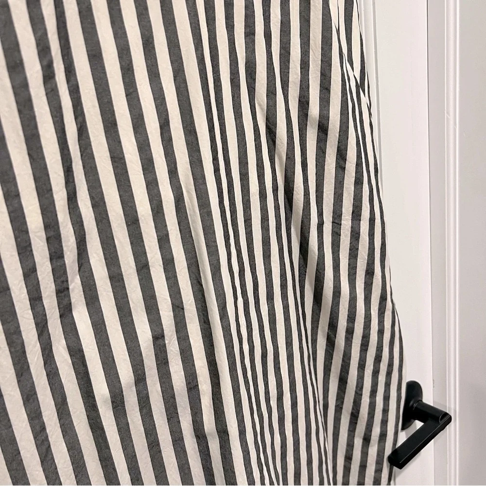 Everlane NWT The Poplin Slip Dress Bone / Black Stripe Size 2 - Picture 4 of 7